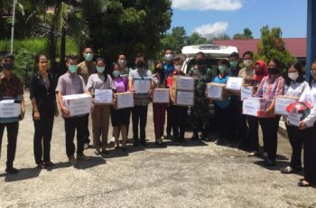 Penyerahan Bantuan Donasi Korban kebakaran Betang Sayut, Kapuas hulu