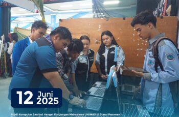 Kamis, 12 Juni 2025 — Prodi Komputer Sambut Hangat Kunjungan Mahasiswa UNIMAS di Stand Pameran