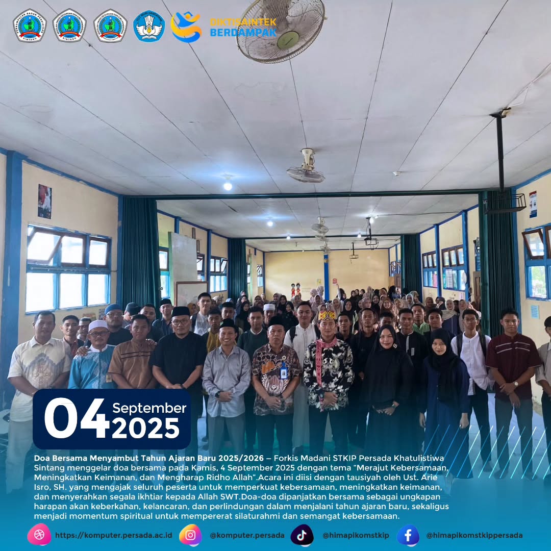 Kamis, 04 September — Doa Bersama Menyambut Tahun Ajaran Baru 2025/2026